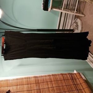 Pre-Owned Black Strapless Hi-Low Dress